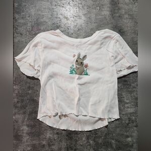 PS/LA bunny cropped tee